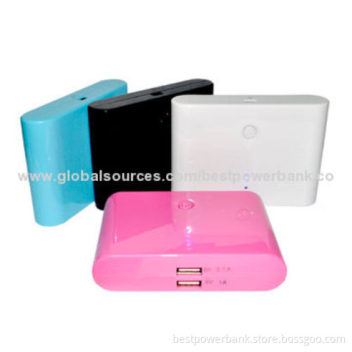 Cheap Colorful Dual USB Portable Power Pack Mobile Phone Battery Chargers, w/Plug-and-play Function